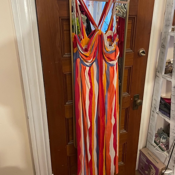 F21 Striped Maxi Dress/Cover Up - Picture 5 of 6